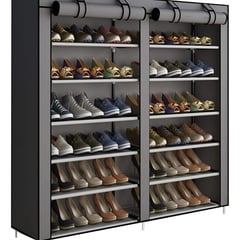 GENERAC - Zapatera Mueble Zapatos Organizador Varios Compartimientos   Gris