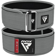 RDX - Cinturón Levantamiento Pesas 4 Pulgadas RX1 Gris Sport M