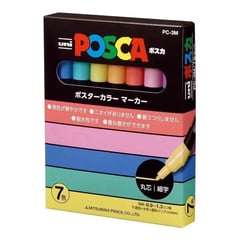 UNI POSCA - Set Marcadores Posca 3M 7 Colores Original Japonés - PC 3M7C