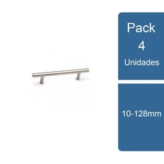 DMC - Pack 4 Manilla Tirador para Cajones Tivo Inox 10-128mm