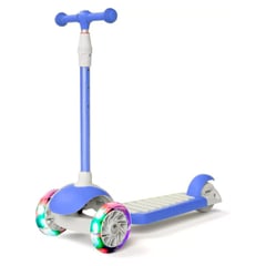 GENERICO - Scooter Para Niños con luces Led 45 Kg Infantil Azul