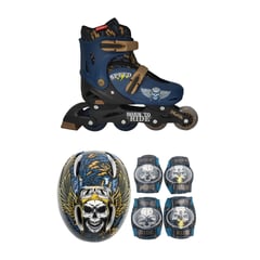 OEM - Patines niño Apache Luces Ajustables T 34-37 con accesorios