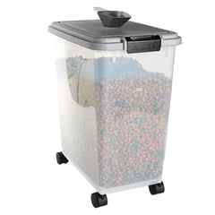 SANTU HOME & DECO - Contenedor Hermético Con Ruedas Para Alimentos 15 kg