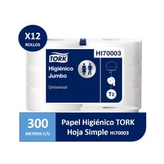 TORK - Papel Higiénico Jumbo Universal 12 Rollos X 300 Metros