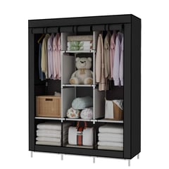 SUPERCENTER - Practico Armario Closet Ropero Armable Grande + Envio Gratis Negro