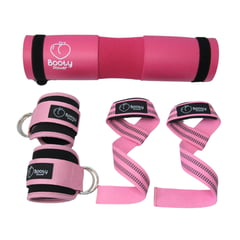 MARCA - Kit de gimnasio straps Tobilleras para Polea y Almohadilla