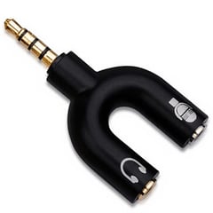 GENERICO - Splitter Adaptador 3.5 mm Audio Separa Microfono Audifono