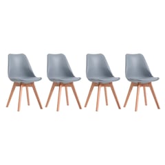 GLOBAL LATIN GROUP - Pack 4 Sillas Eames - Gris