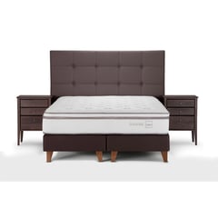 ROSEN - Cama Europea Classique+ King + Muebles Issey Visón