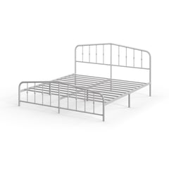 ZINUS - Base de cama metal blanca HEIDI 2 plazas 150x190x30cm