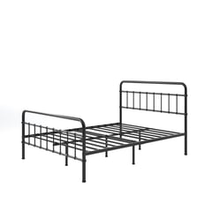 ZINUS - Base de cama metal negra FLORENCE 2 plazas 150x190x36