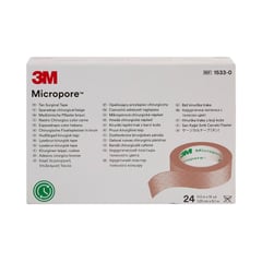 3M - Tela Micropore Color Piel - 24 Ud 1,25cm X 9,1 M - 1533-0