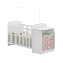 KIDSCOOL - CUNA CON COMODA BAMBINI ROSA - - 05160021