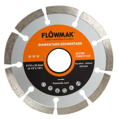 FLOWMAK - Disco diamantado 4,5 pulgadas segmentado