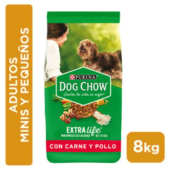 DOG CHOW - Alimento seco perro Adultos Minis y Pequeños 8kg