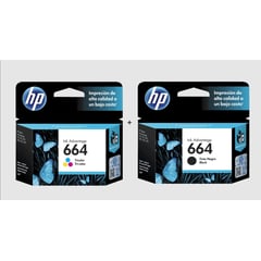 HP - Pack tintas 664 Negra + 664 Tricolor