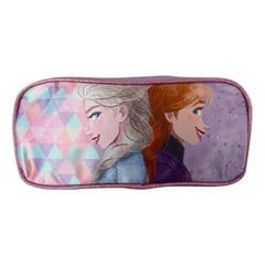 INTEK GAMES - Estuche Escolar Frozen Anna y Elsa Doble Cierre Satin