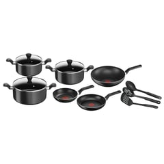 TEFAL - Batería 12 piezas Super COOK BLACK