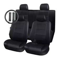 GENERICO - Kit Funda Cubre Asiento Auto Ecocuero Calidad Luxury