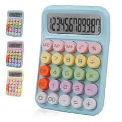 EVERSO - Calculadora De Mesa Escritorio Oficina 12 Digitos Celeste