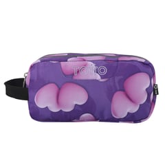 TOTTO - Estuche Escolar Escuadra RPET Morado Chubby