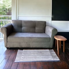 GENERICO - Sofa 2 Cuerpos Barcelona Felpa Gris