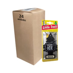 LITTLE TREES - Pack 24 Pinos Aromáticos Aroma Black ice