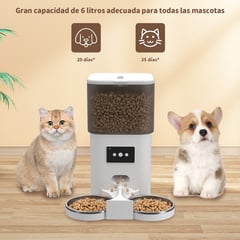 AIZO - Comedero Smart Cuenco Doble Wifi Temporizador 6L