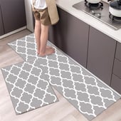 EVERSO - Alfombra Para Cocina Piso Entrada Baño Antideslizante Juego 2