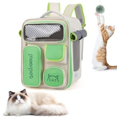 EVERSO - Mochila Bolso Transportes Mascota Perro Y Gato - Verde