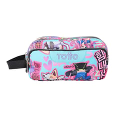 TOTTO - Estuche Multiuso Escolar Azul Anime Girls Niñas