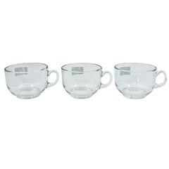 MOGA - Tazas Vidrio Cafe Capuchinno Set 3 Pcs 205ml