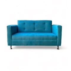 GENERICO - Sofa 2 Cuerpos Mallorca Felpa Turquesa