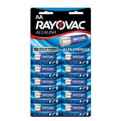 RAYOVAC - PILAS ALCALINA AA 10 UNIDADES