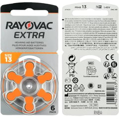 RAYOVAC - PILAS 13 AUDITIVAS LONG LIFE PRO (6 UNIDADES)