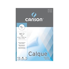 CANSON - Papel Vegetal O Calco A4 70gr 50 Hojas