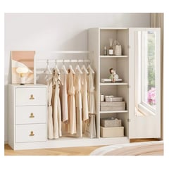 HOMER DESIGN - Closet Mueble Para Dormitorio Organizador De Ropa Con Espejo