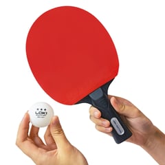 LOKI - Set 4 Paletas De Ping Pong Con Red Nivel Inicial + 6 Pelotas