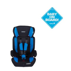 COSCO - SILLA AUTO BUTACA HANGAR BLUE MÁS LETRERO BABY ON BOARD