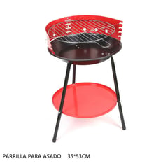 OEM - Parrilla Barbacoa Redonda De Acero Con Patas Desmontables