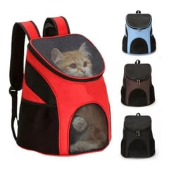 GENERICO - Bolso Mochila Transportador Para Perros Y Gatos Rojo