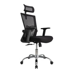 RELAN - Silla de Oficina Presidente Ergonomus Delphi Base Cromada