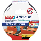 TESA - Cinta Antideslizante 5m X 25 Mm Pisos Escaleras Negra