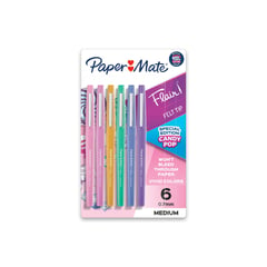 PAPER MATE - Set 6 Tiralíneas Punta Media Candy Pop