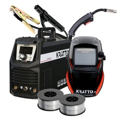 KRATTO - #4: Soldadora FLUX MIG-120 4 EN 1 [20-120A] + Mascara+FLUX 2kg