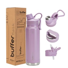 BUFFER FLASK - Termo Botella Agua Termica Acero Inox Buffer 1lt - Lila