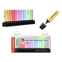 STABILO - Set 15 Destacadores Boss Pastel + Deskset