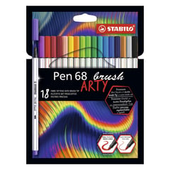 STABILO - Pen 68 Marcadores Brush 18 Colores Punta Pincel