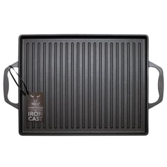 WAYU - Plancha Parrilla Churrasquera Con Asas Hierro 44x28 cm