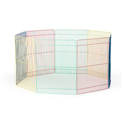 PREVUE - Corral Alto para exoticos PET PLAYPEN 8 paneles multicolor